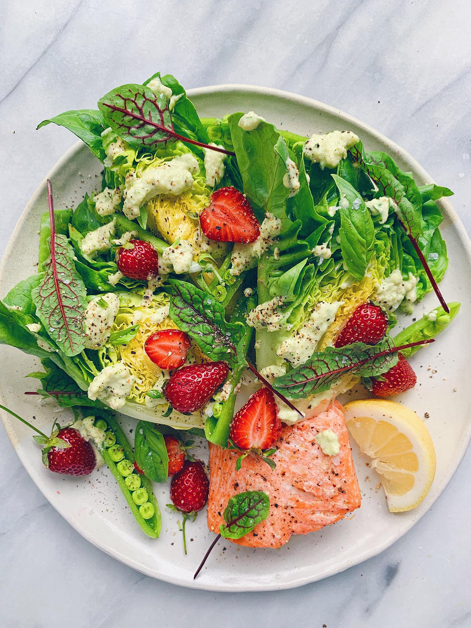 Gem Wedge Salad with Salmon