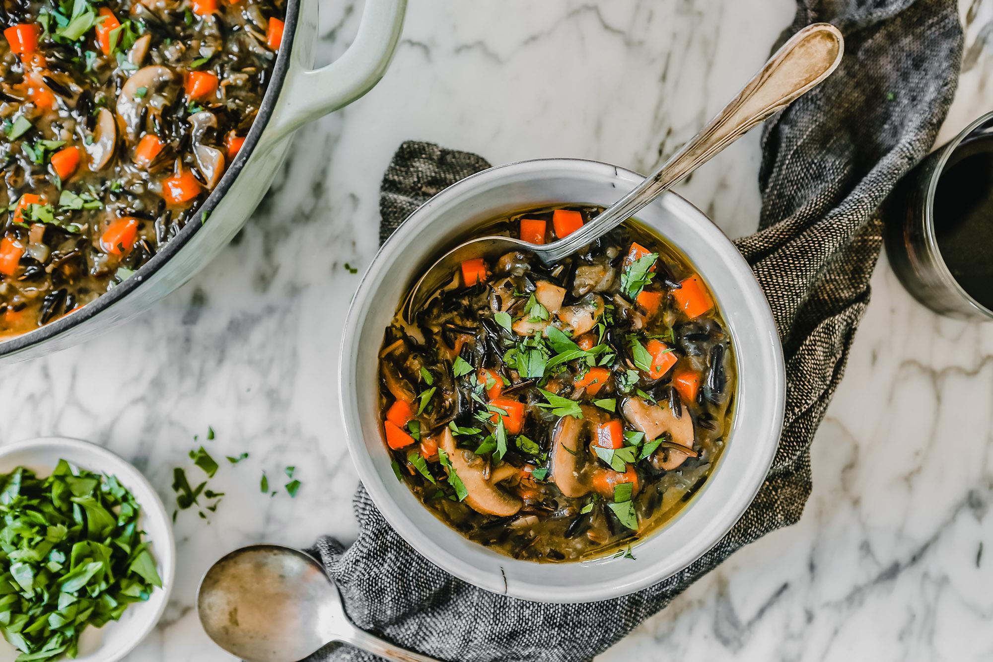Mushroom And Wild Rice Soup