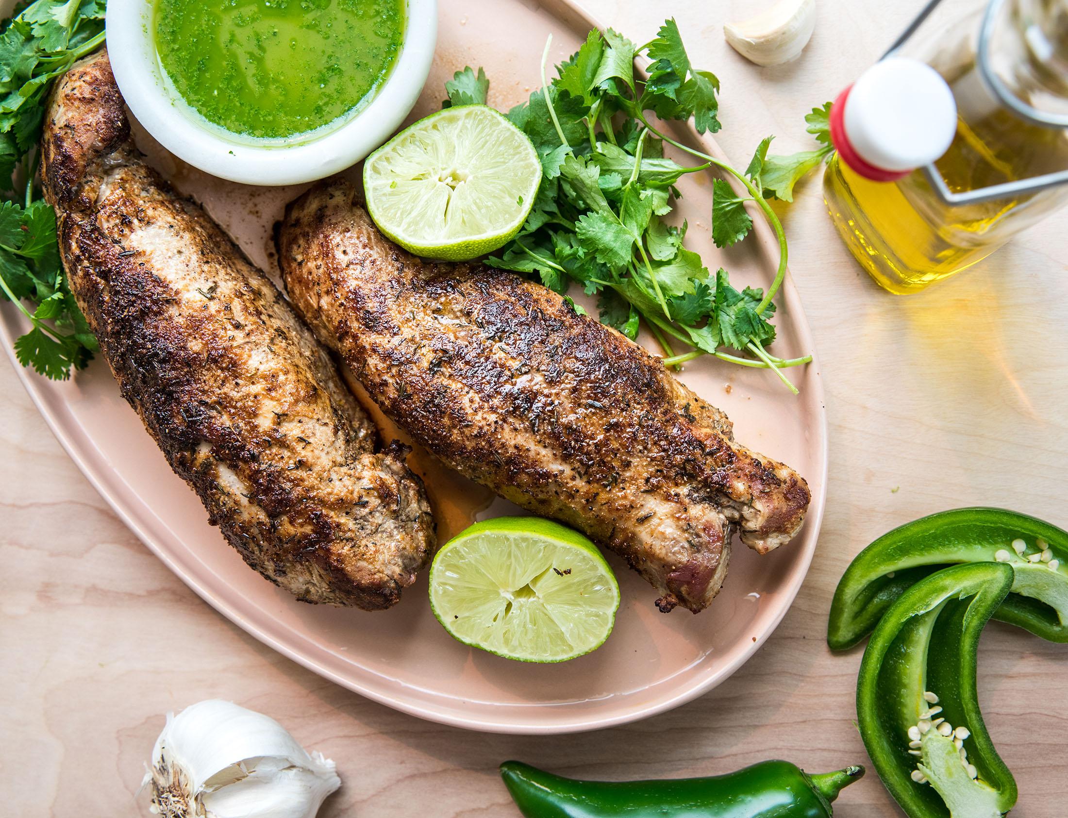 Port Tenderloin with Aji Verde Sauce