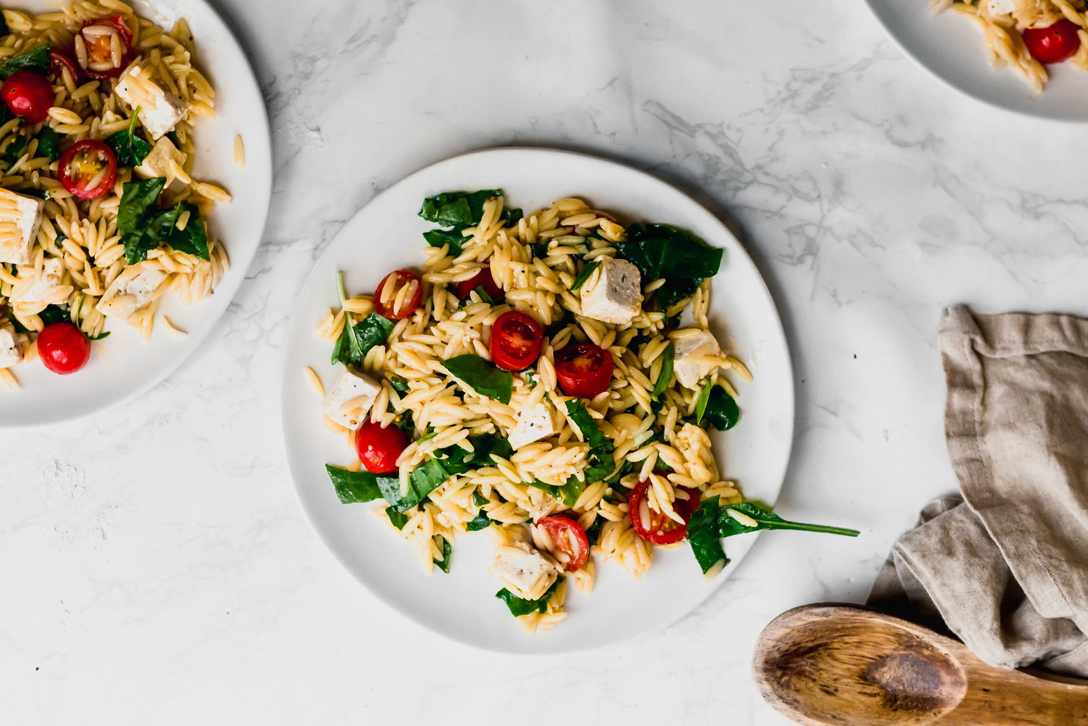 Vegan Orzo Caprese Salad - Pompeian