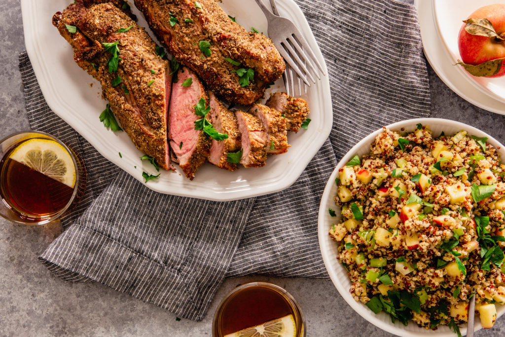 Roasted Pork Tenderloin + Apple Quinoa Pompeian