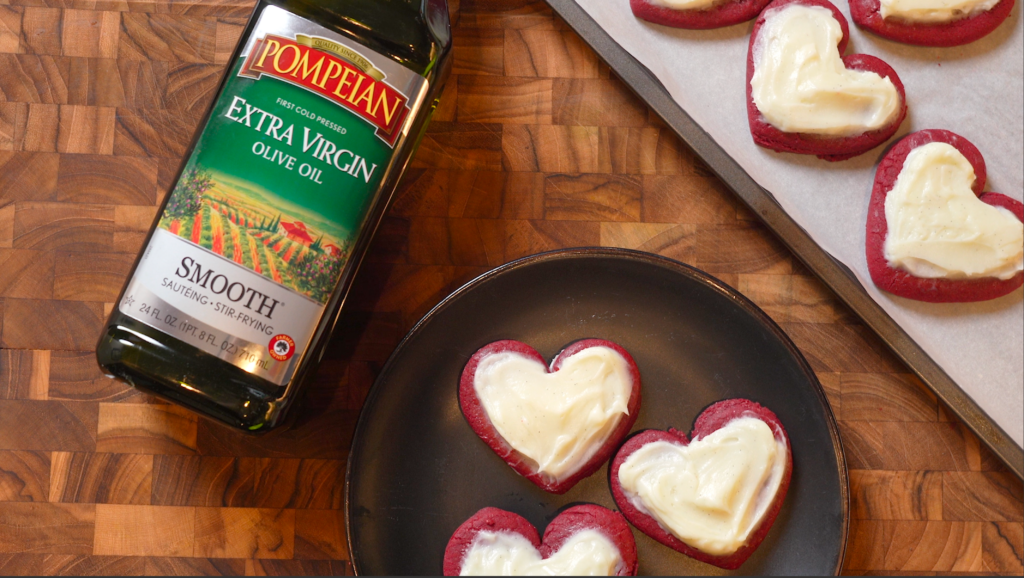 Red Velvet Cookies with Cream Cheese Frosting - Pompeian